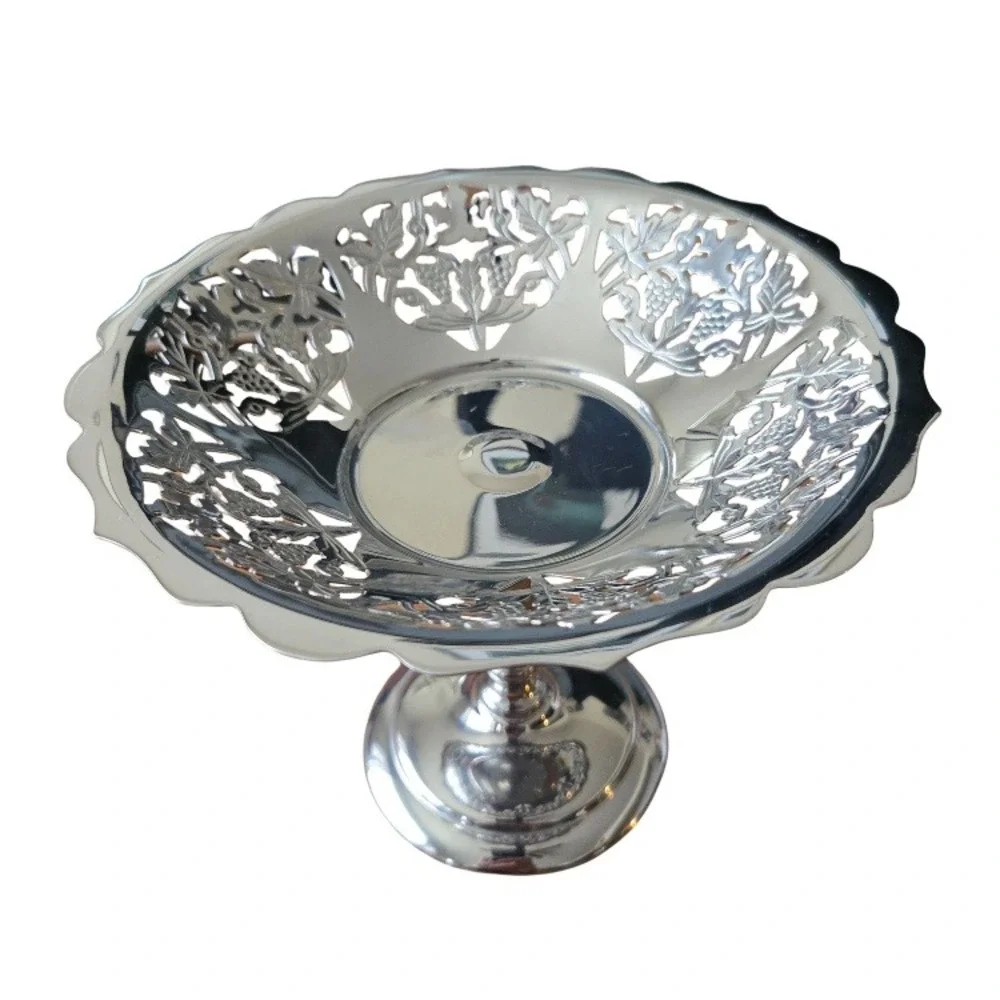Vintage 1930s Art Deco Krome Kraft Farber Bros Chrome Dish 6